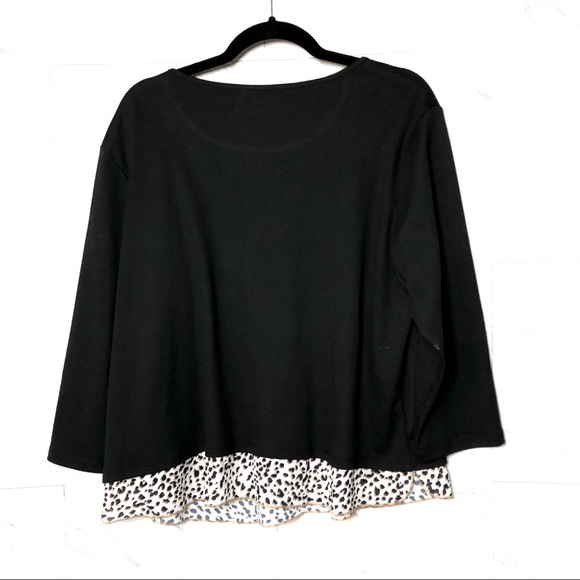 Alfred Dunner Black Animal Print Embellished Top Size Petite XL, NWOT - Picture 11 of 12